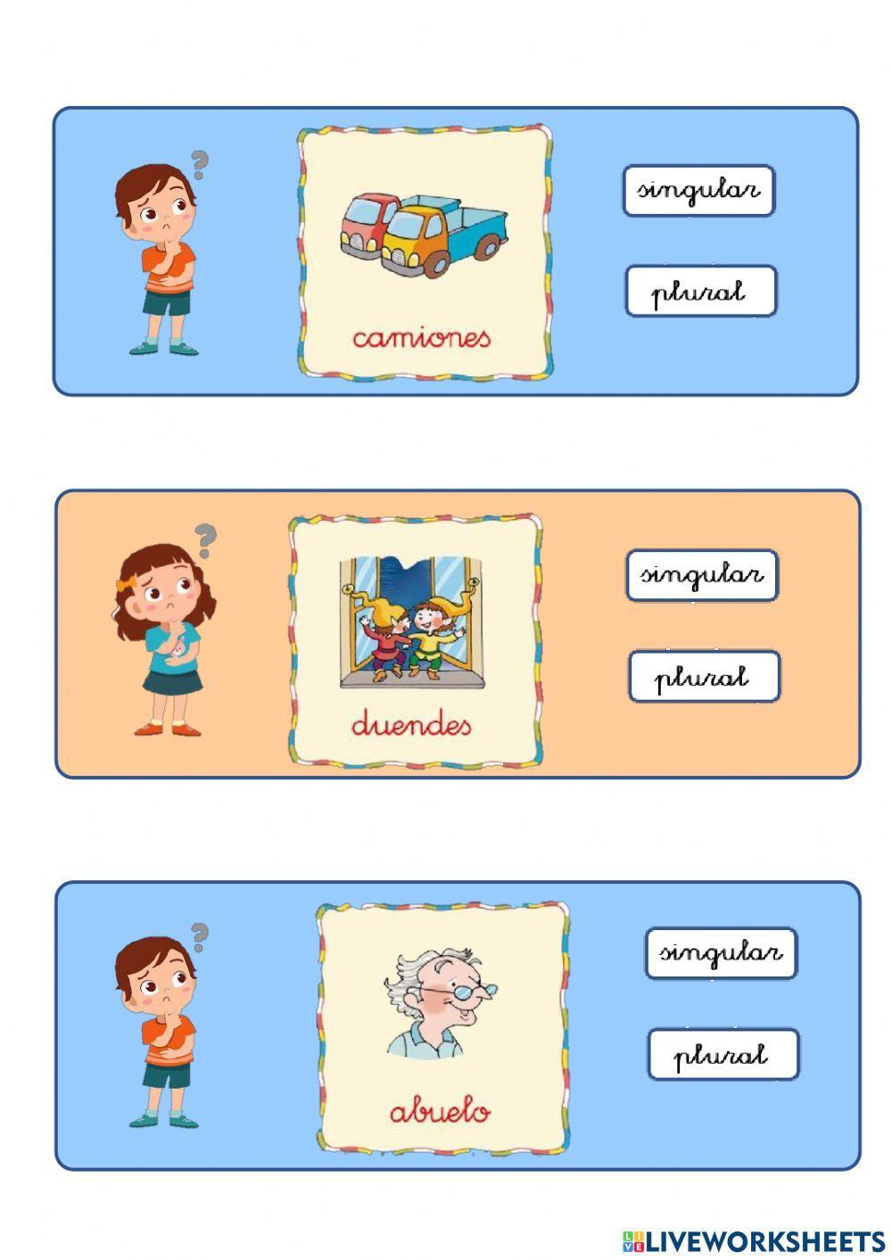 LENGUA 1º Singular y plural.