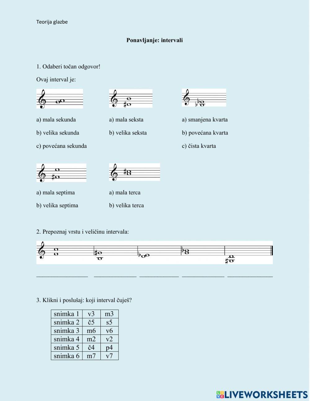 Ponavljanje: intervali
