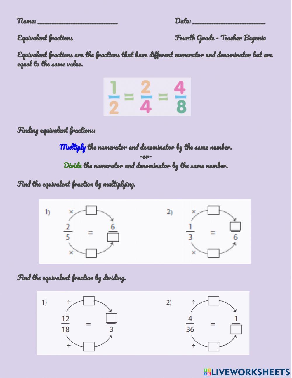 Equivalent Fractions