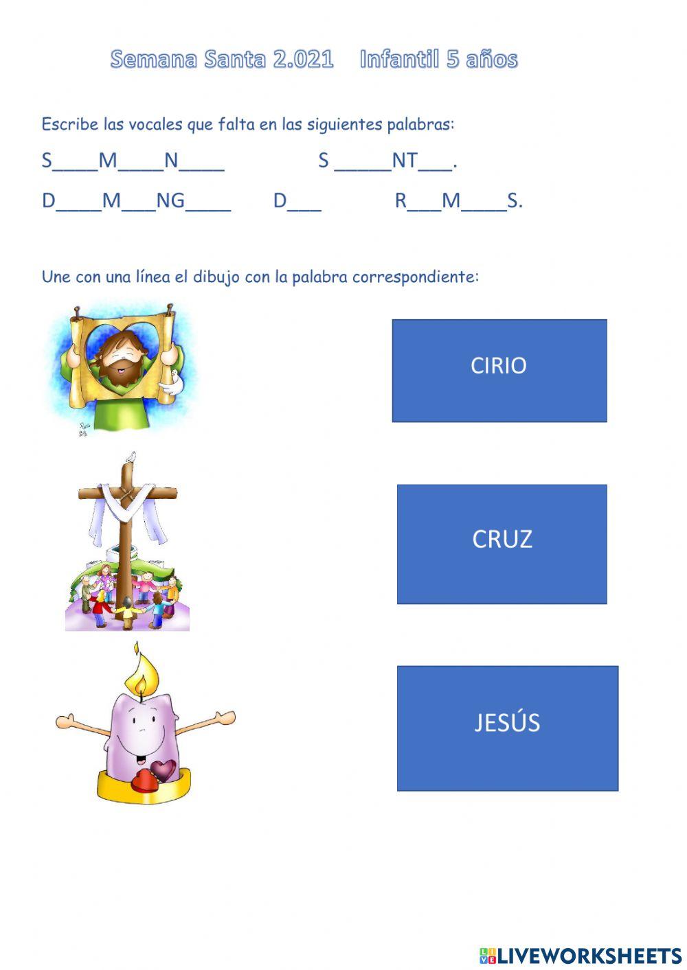SEMANA SANTA INFANTIL 5 AÑOS