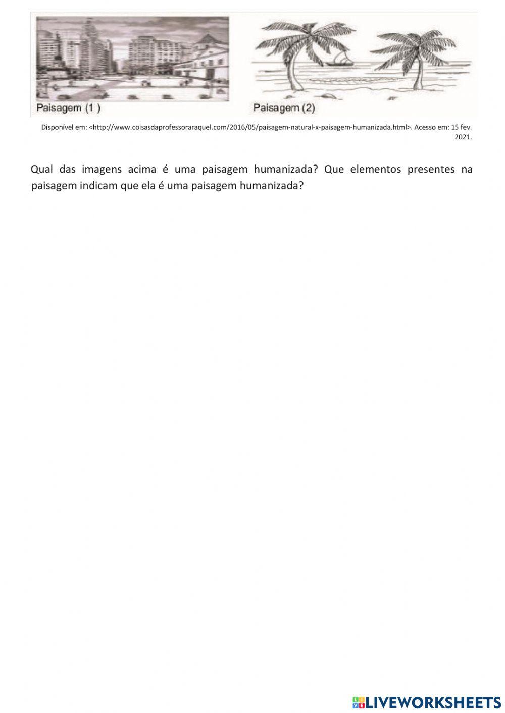 Paisagem natural e humanizada