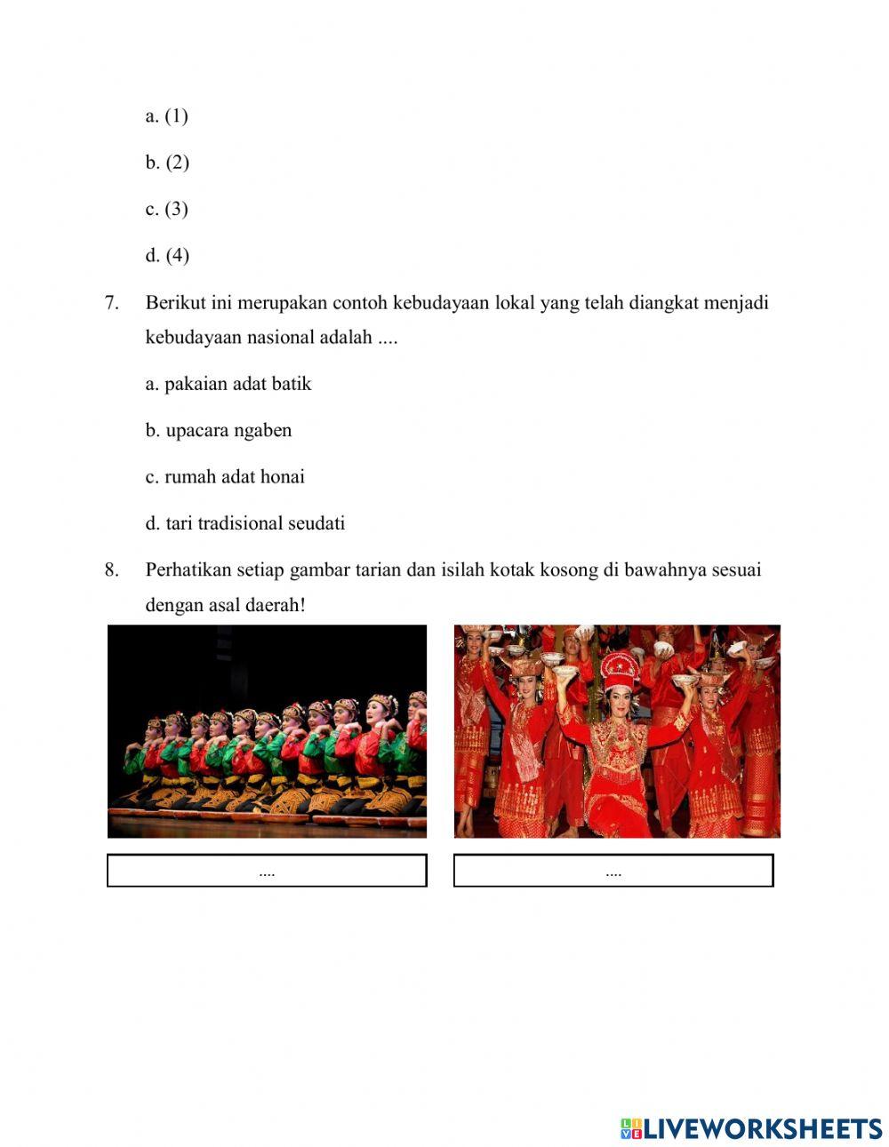 Latihan soal keragaman di Indonesia
