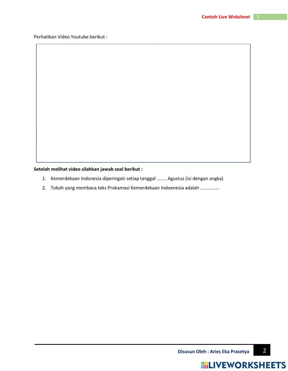 Latihan Soal Liveworksheet