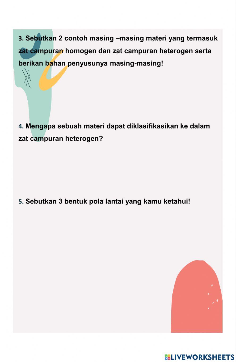 Soal evaluasi pembelajaran 2