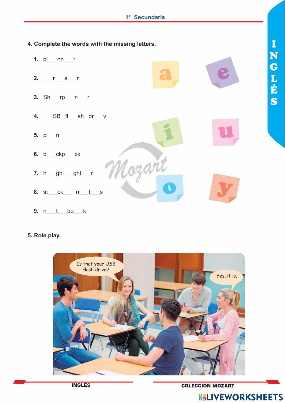 Unidad 2 - inglés 1°