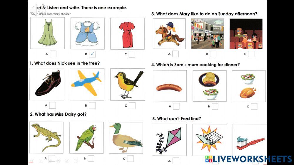 Movers Listening part 4