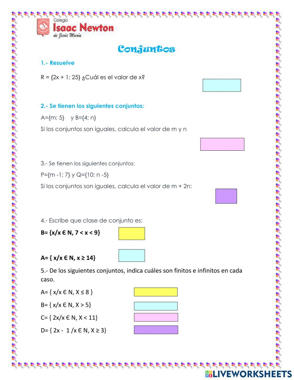 Repasando Conjuntos