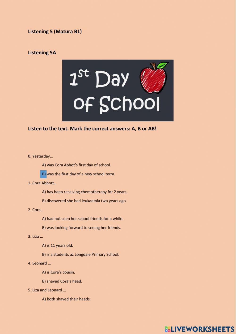 Matura B1 - Listening 5