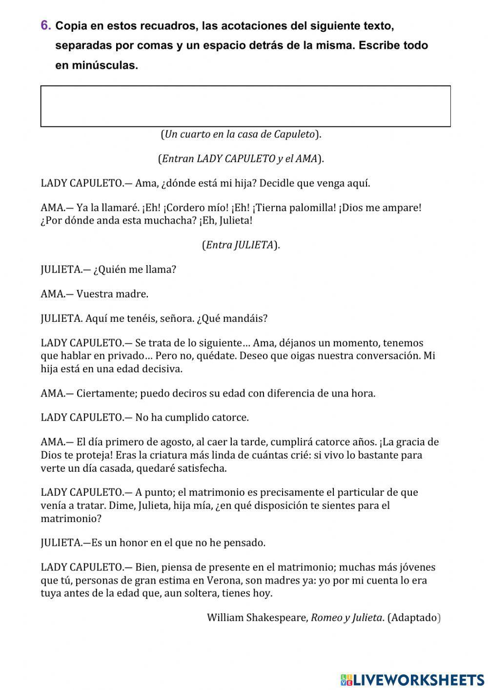 CONTROL TEMA 10 LENGUA CASTELLANA