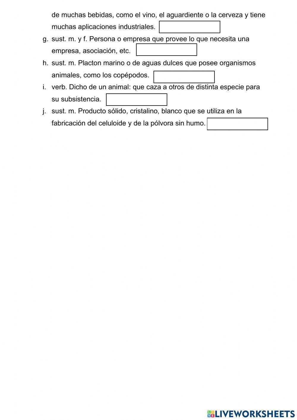 CONTROL TEMA 10 LENGUA CASTELLANA