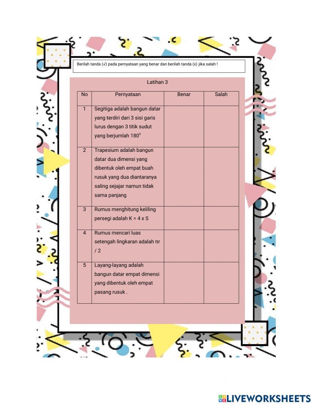 Keliling dan Luas Bangun Datar