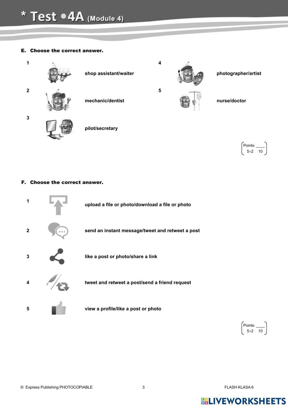 Test Module 4- klasa 6 Flash