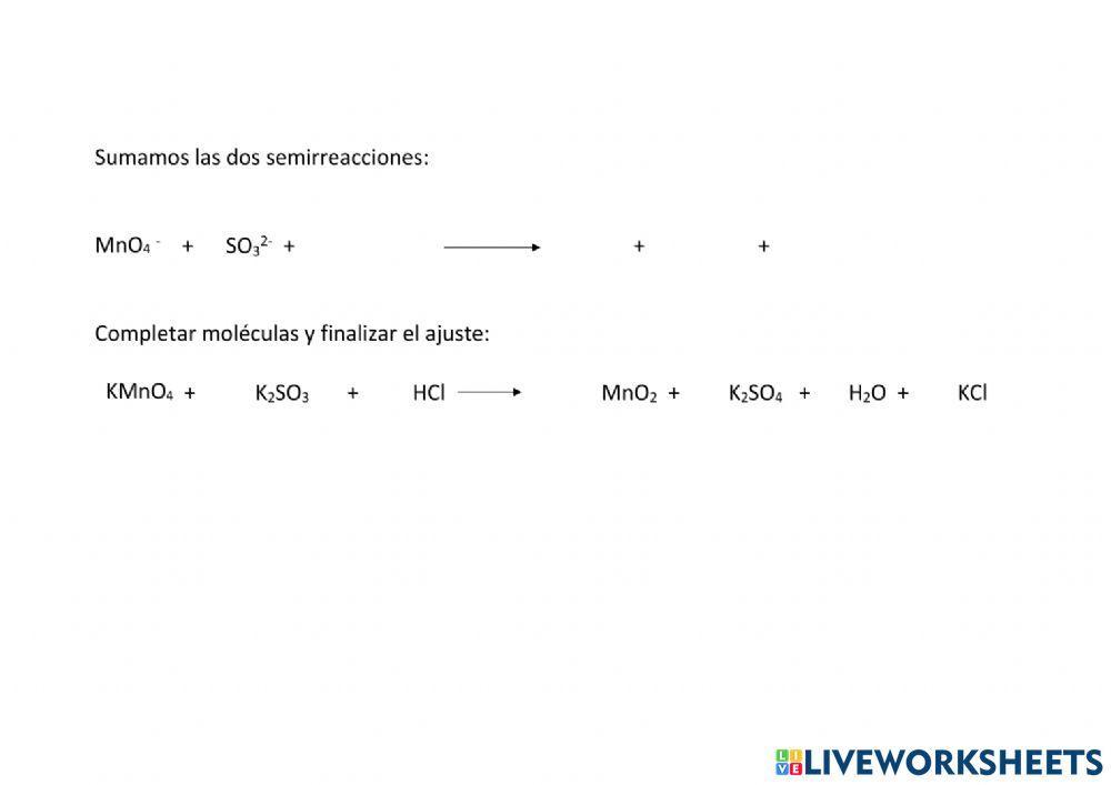 AJUSTE DE ECUACIONES REDOX