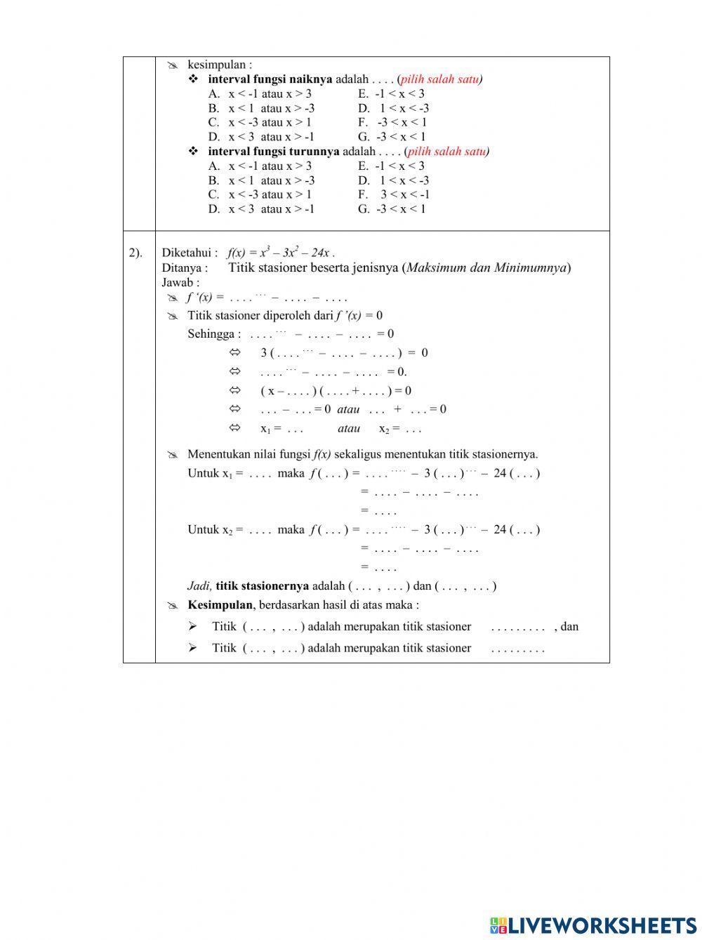 LKPD Penerapan Turunan