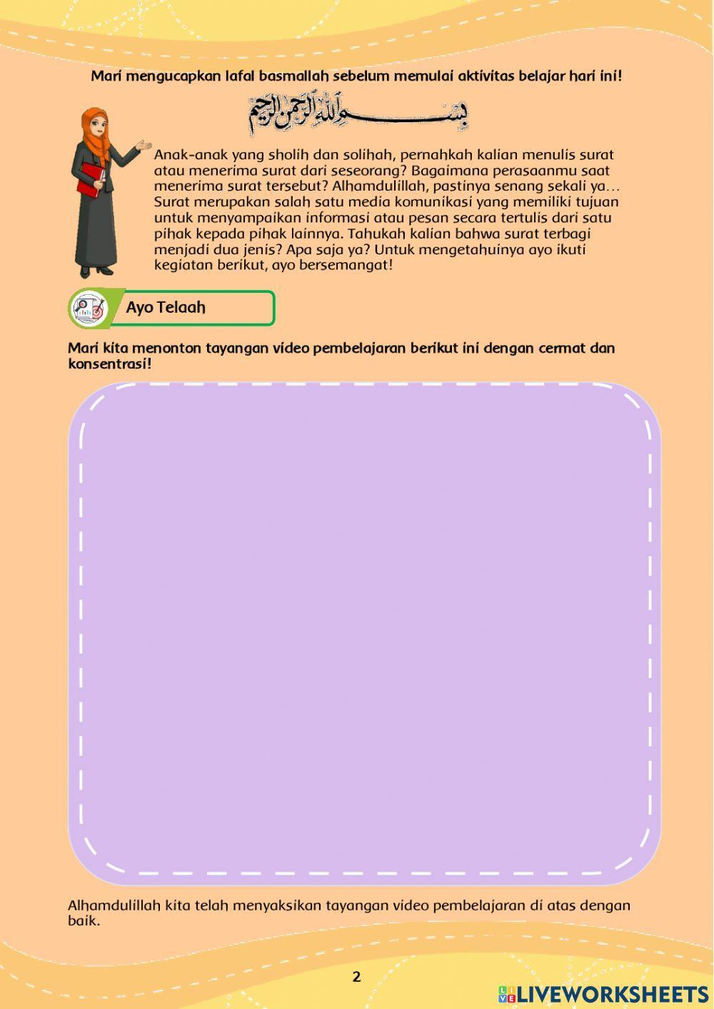 LKPD 7 Surat Resmi - Tidak Resmi