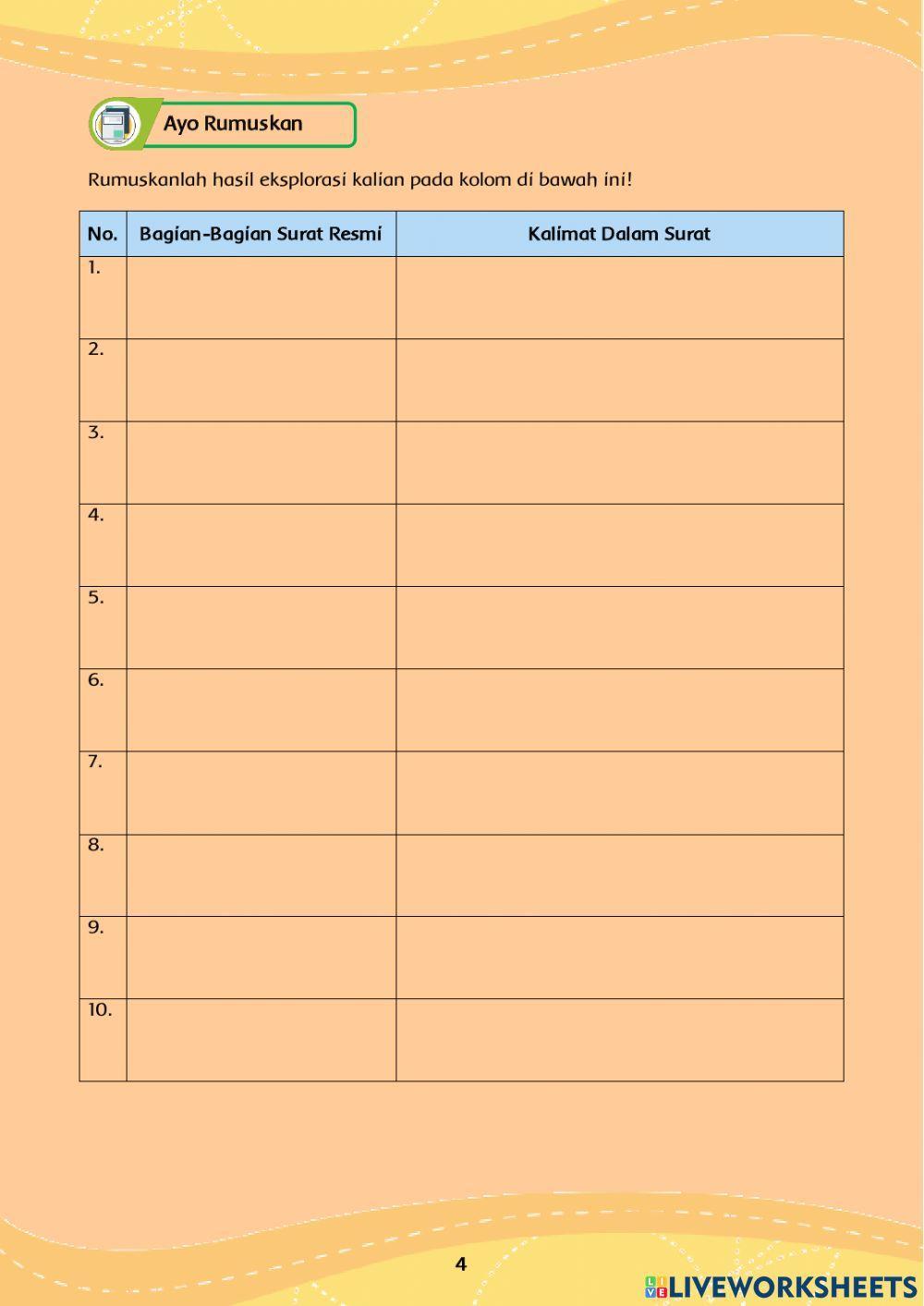 LKPD 7 Surat Resmi - Tidak Resmi