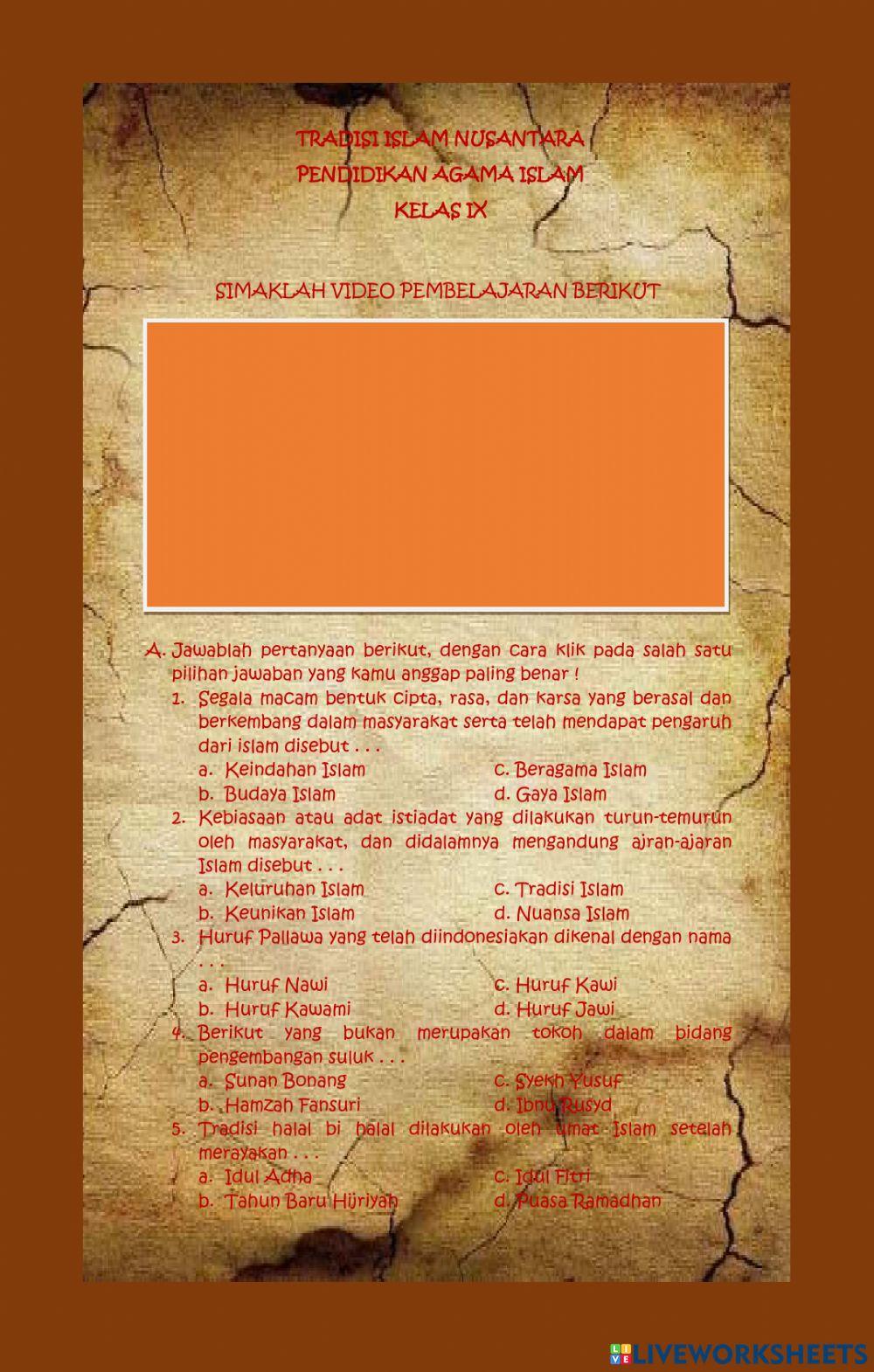 Bab 11 -  tradisi islam nusantara