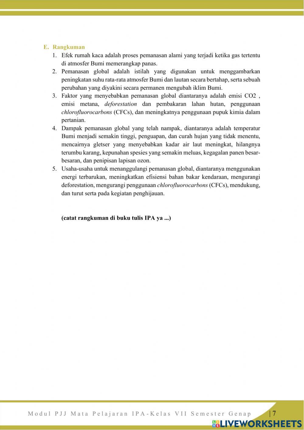 Bab 4 bumiku semakin panas (PEMANASAN GLOBAL)