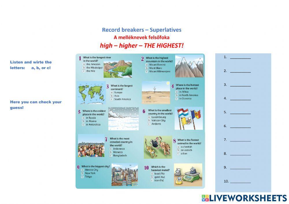 Record Breakers - The world