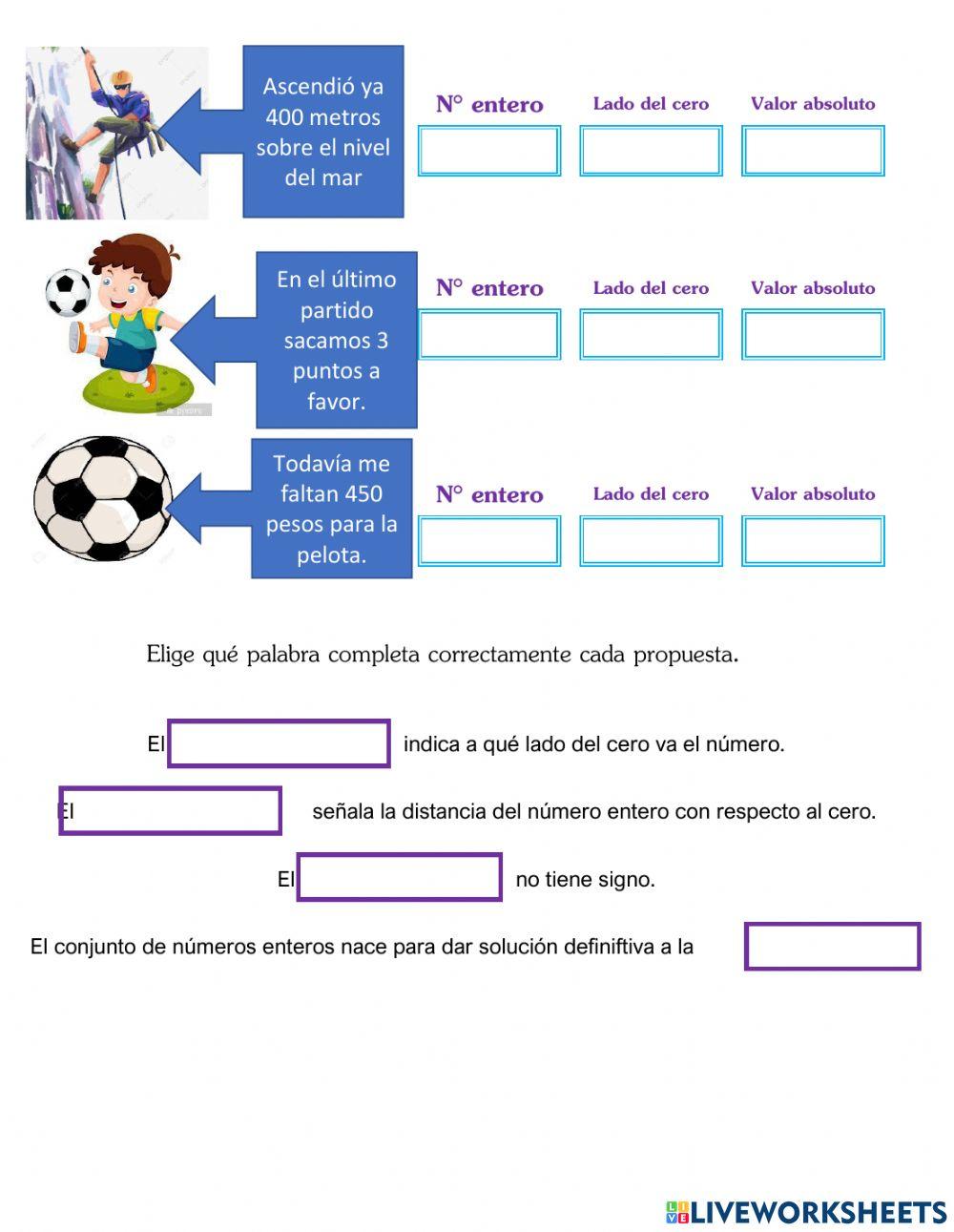 Inicio con números enteros