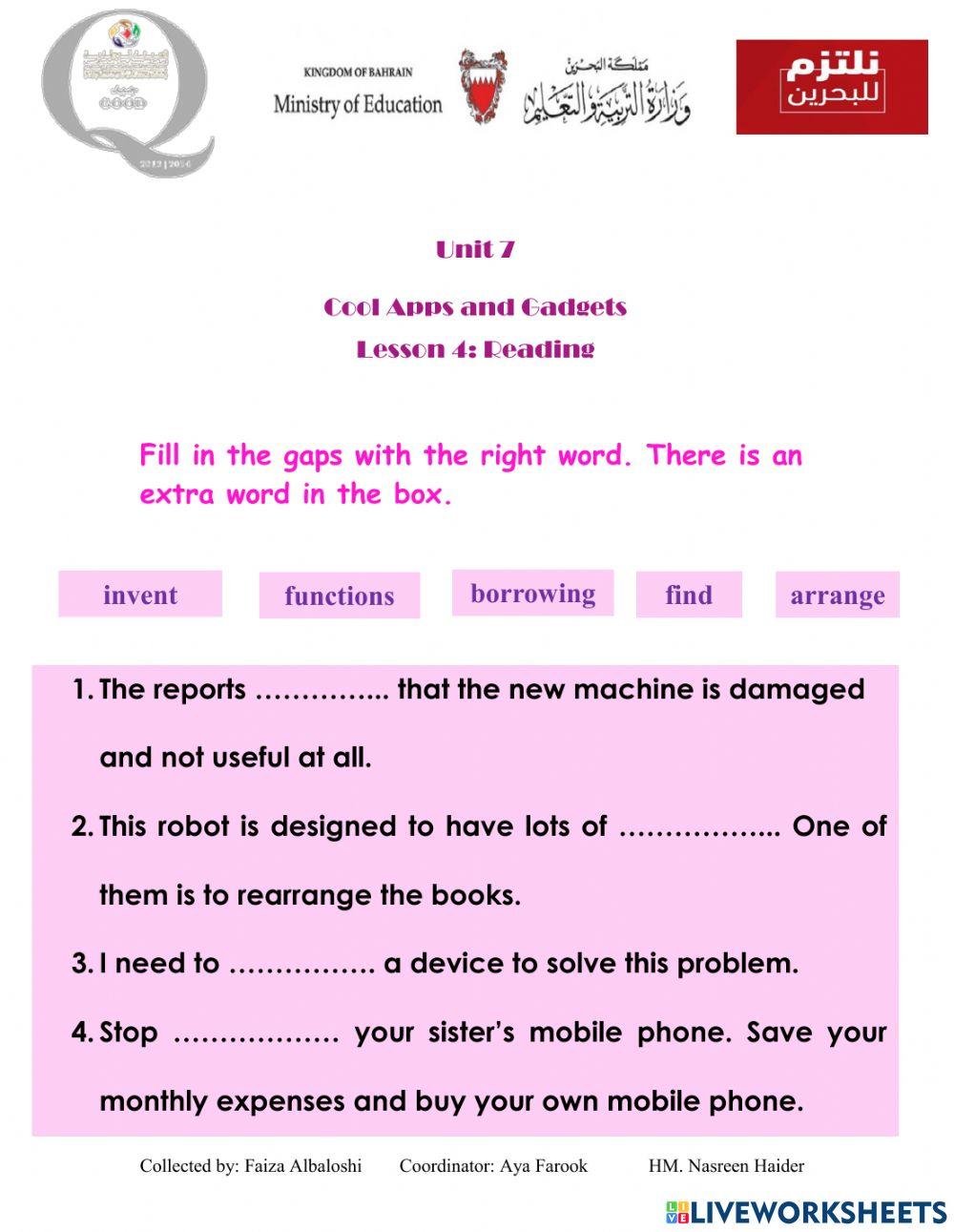 Cool Apps and Gadgets Lesson 4. Reading