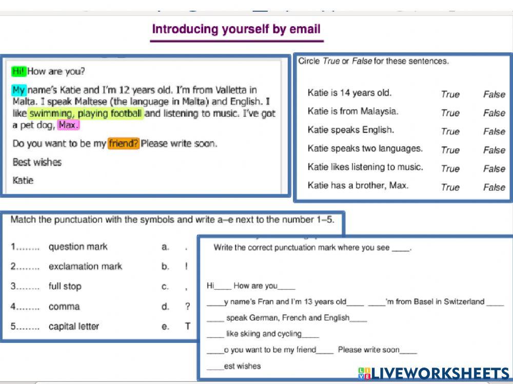 Introducing yourself in e-mail