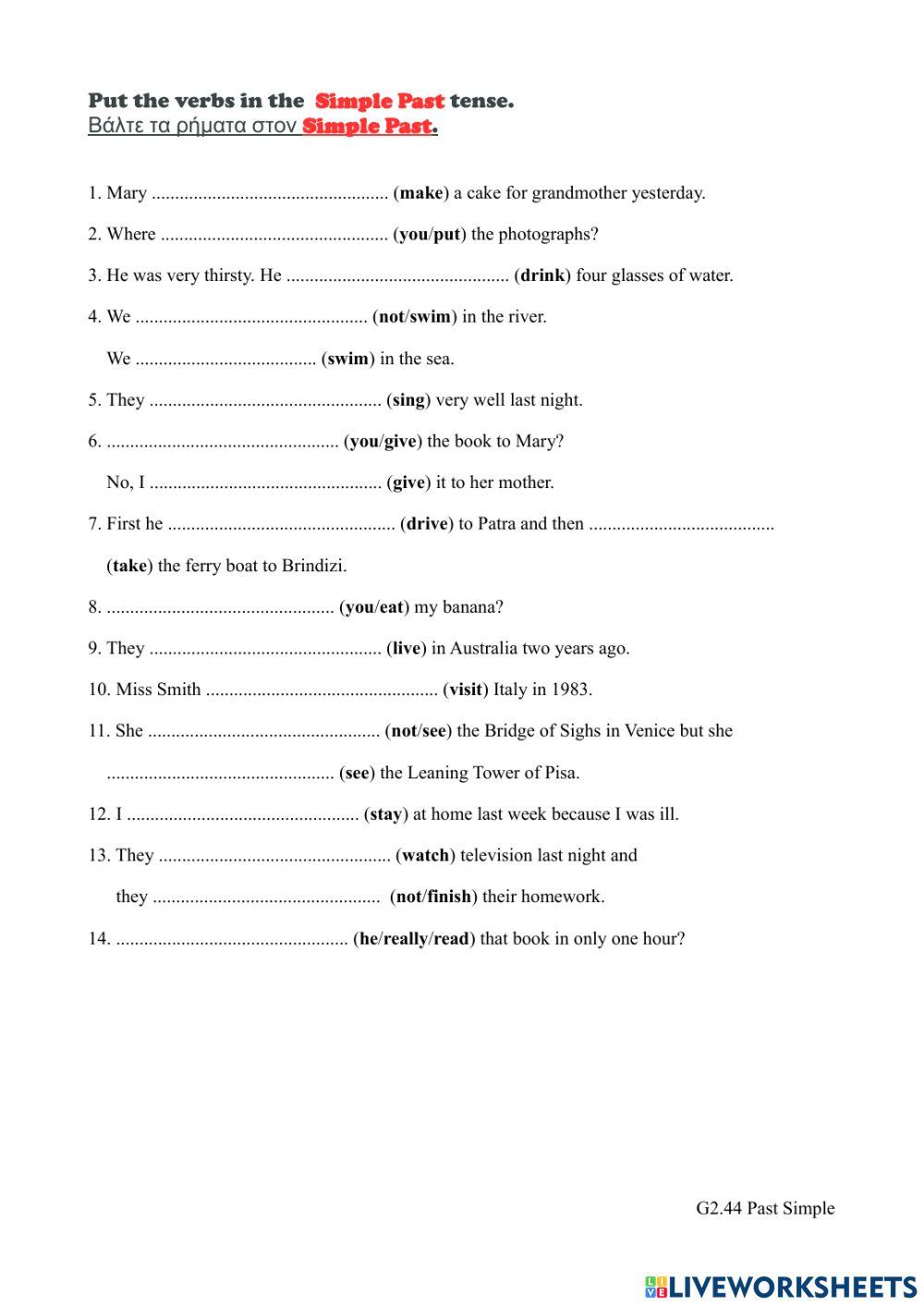 Bsenior Worksheet 44