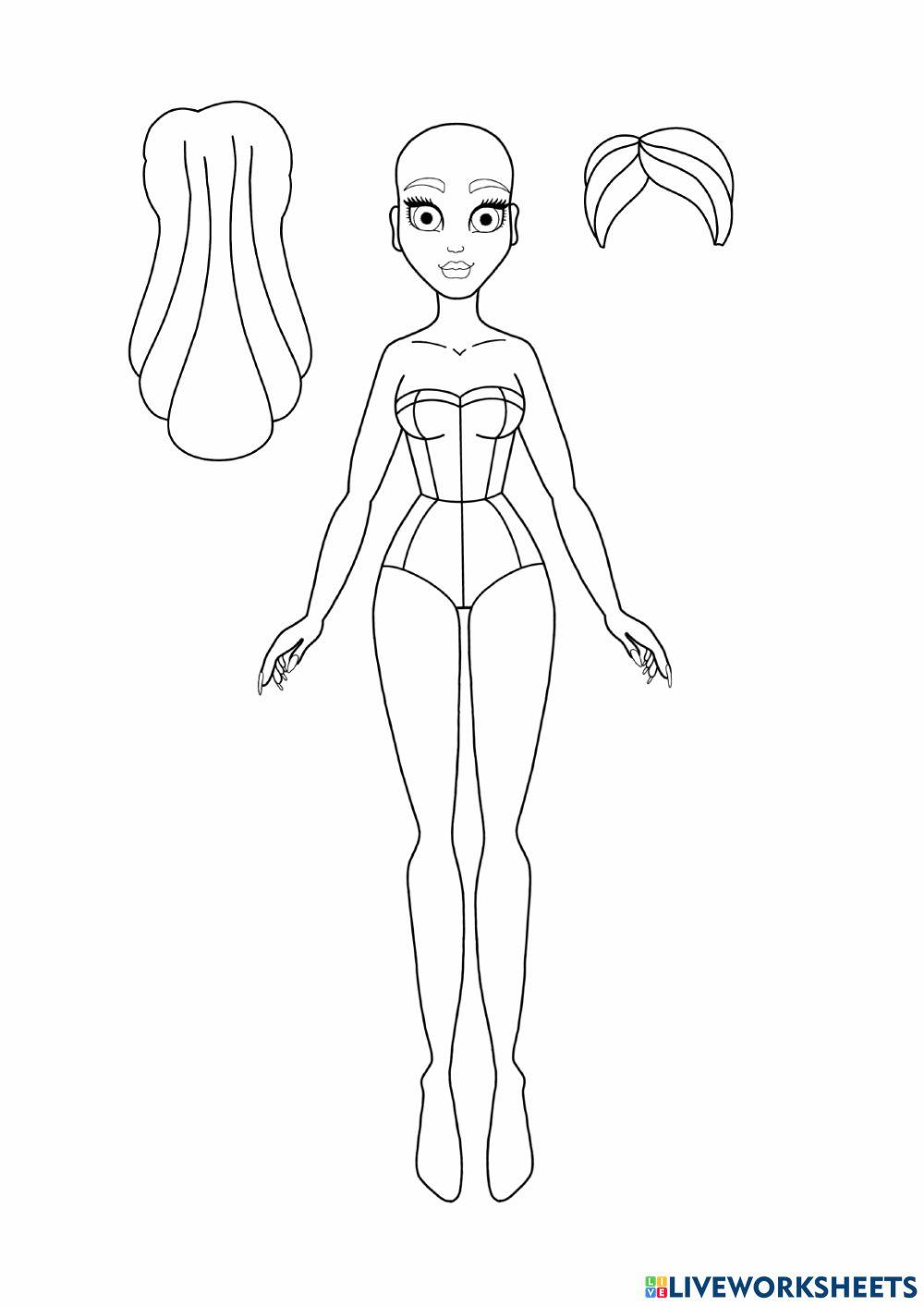 Paper dolls worksheet Live Worksheets