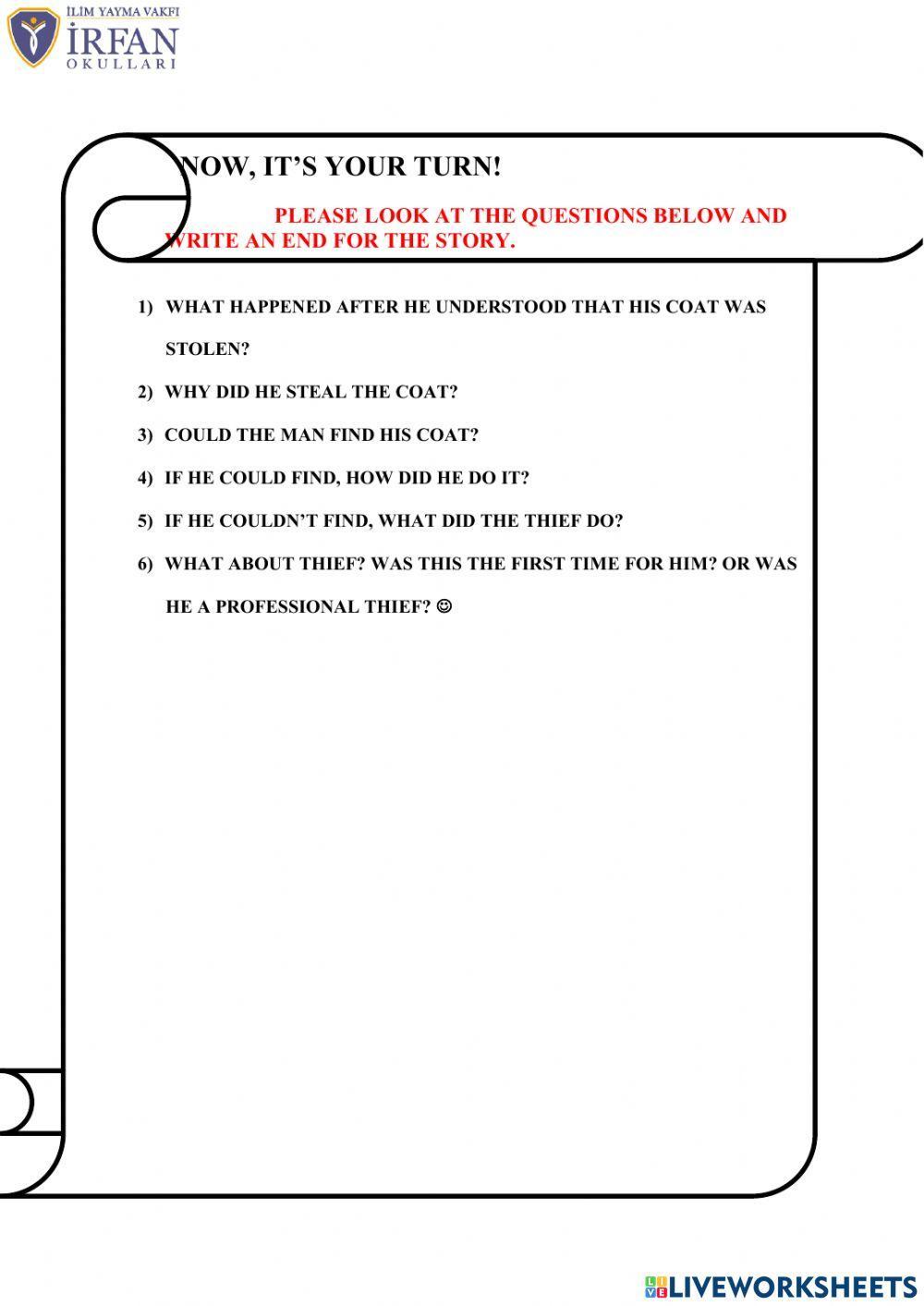 Simple past tense story telling