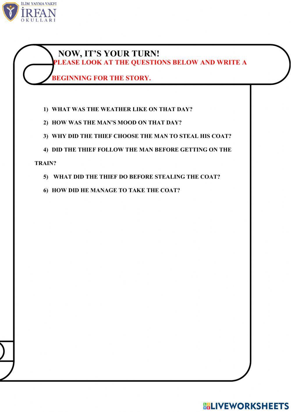 Simple past tense story telling