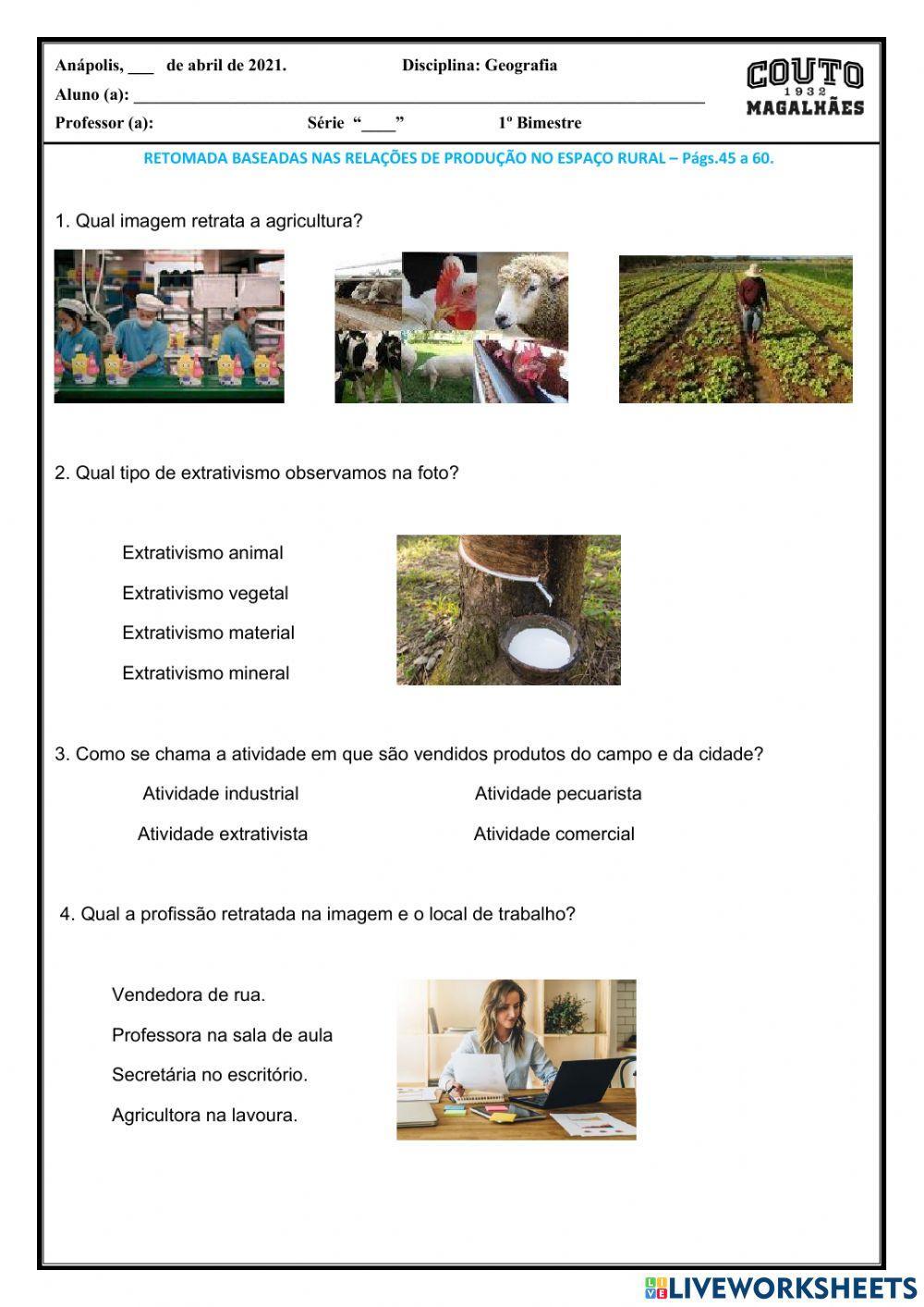 Sistemas de produção.