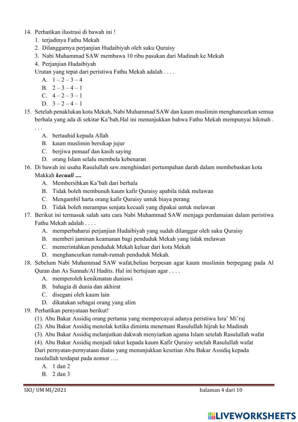 Umbks kelas 6 2020-2021