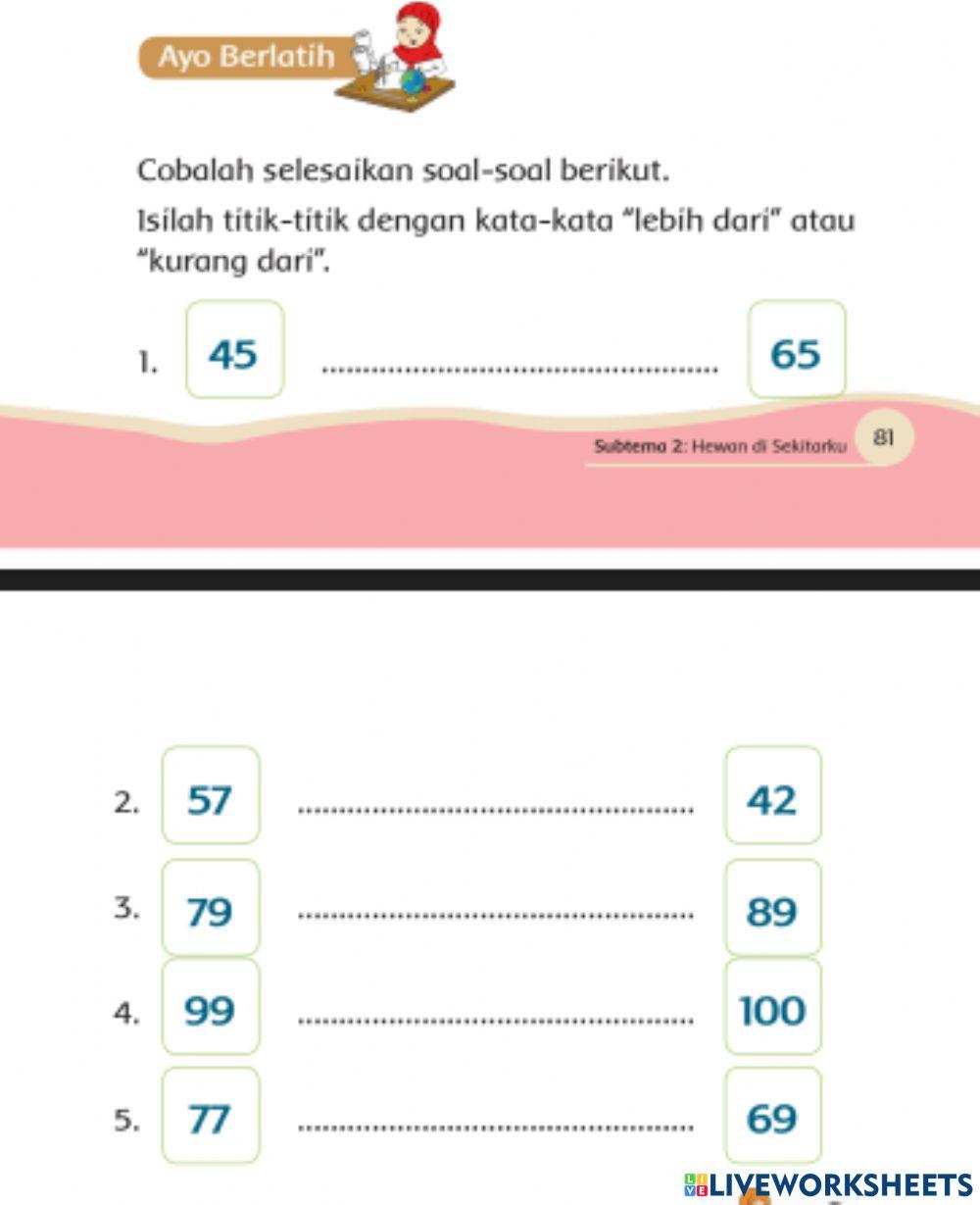 Kelas 1 Tema 7 Sub Tema 2 Pb 5