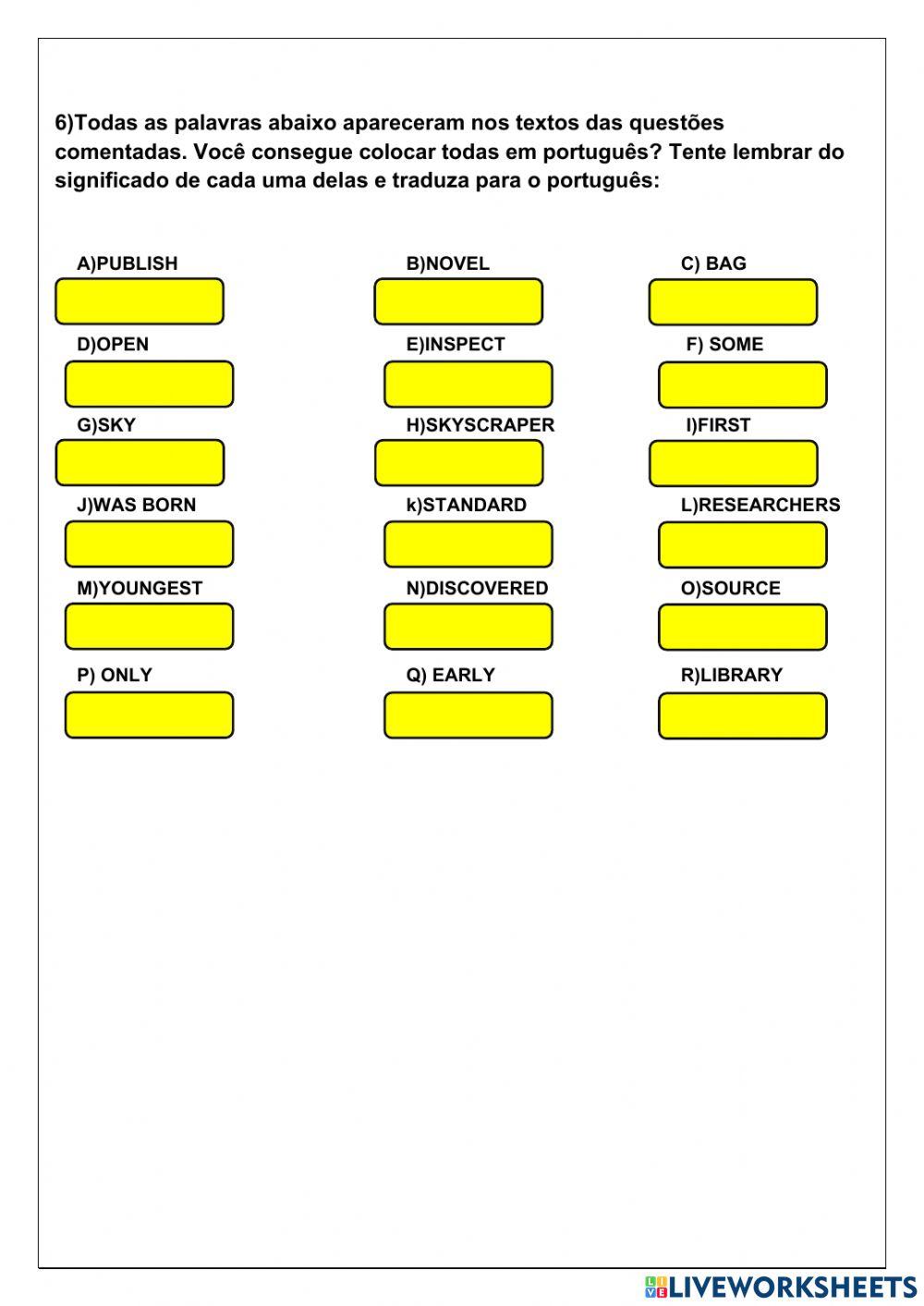 Atividade de leitura e interpretação 1