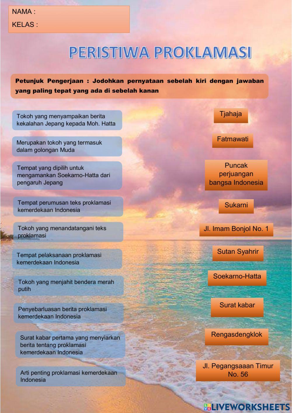 Kuis Proklamasi Kemerdekaan