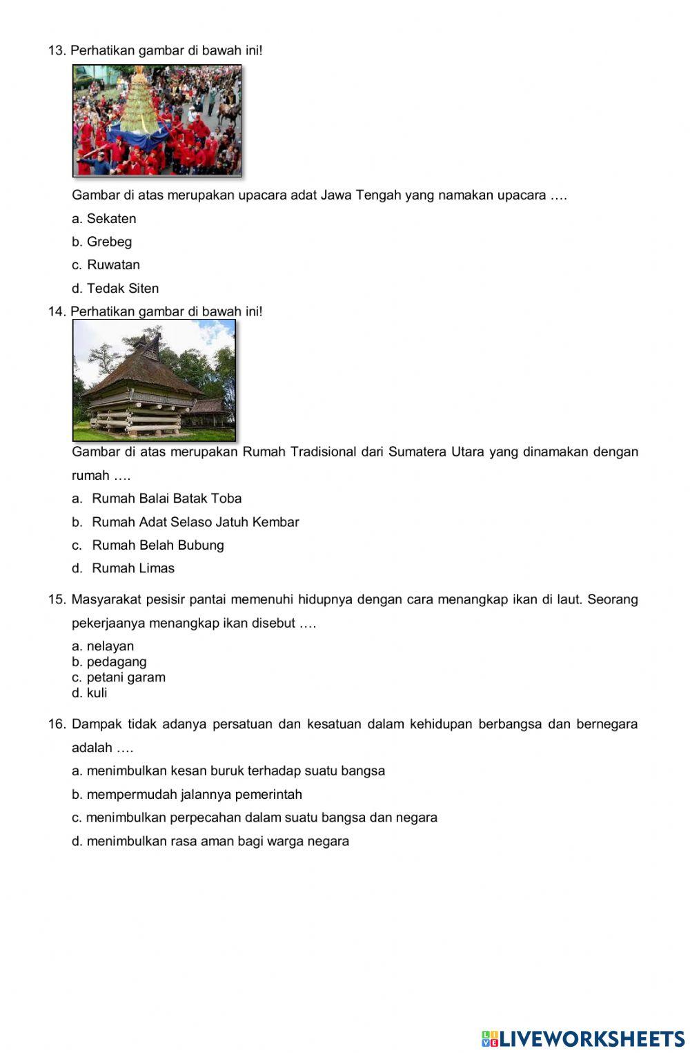 LATIHAN SOAL UJIAN SEKOLAH PKn