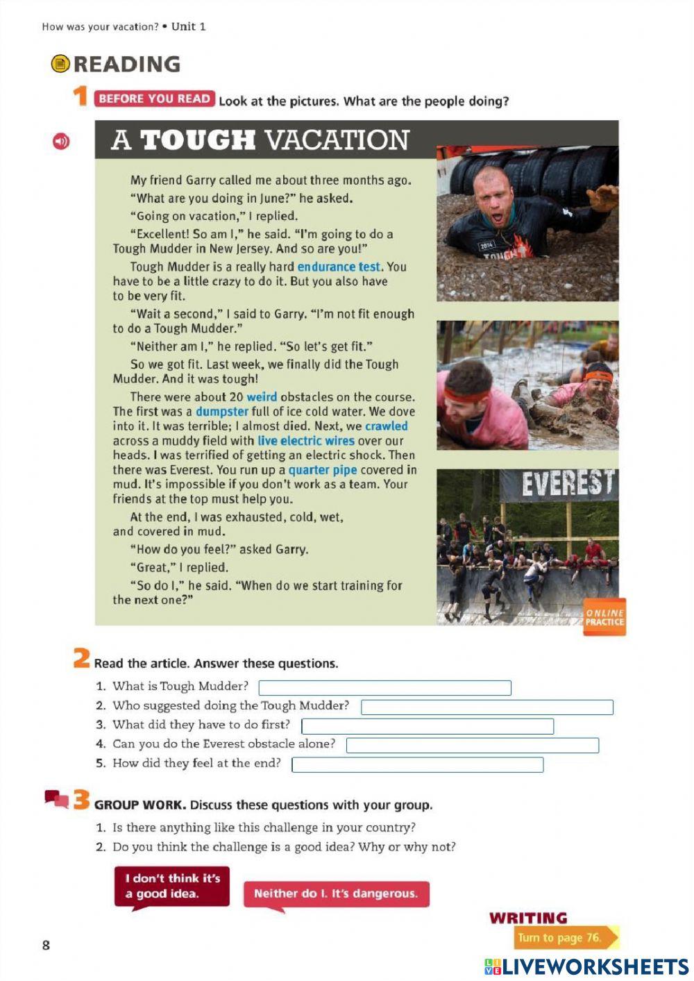 U1S5 - A tough vacation