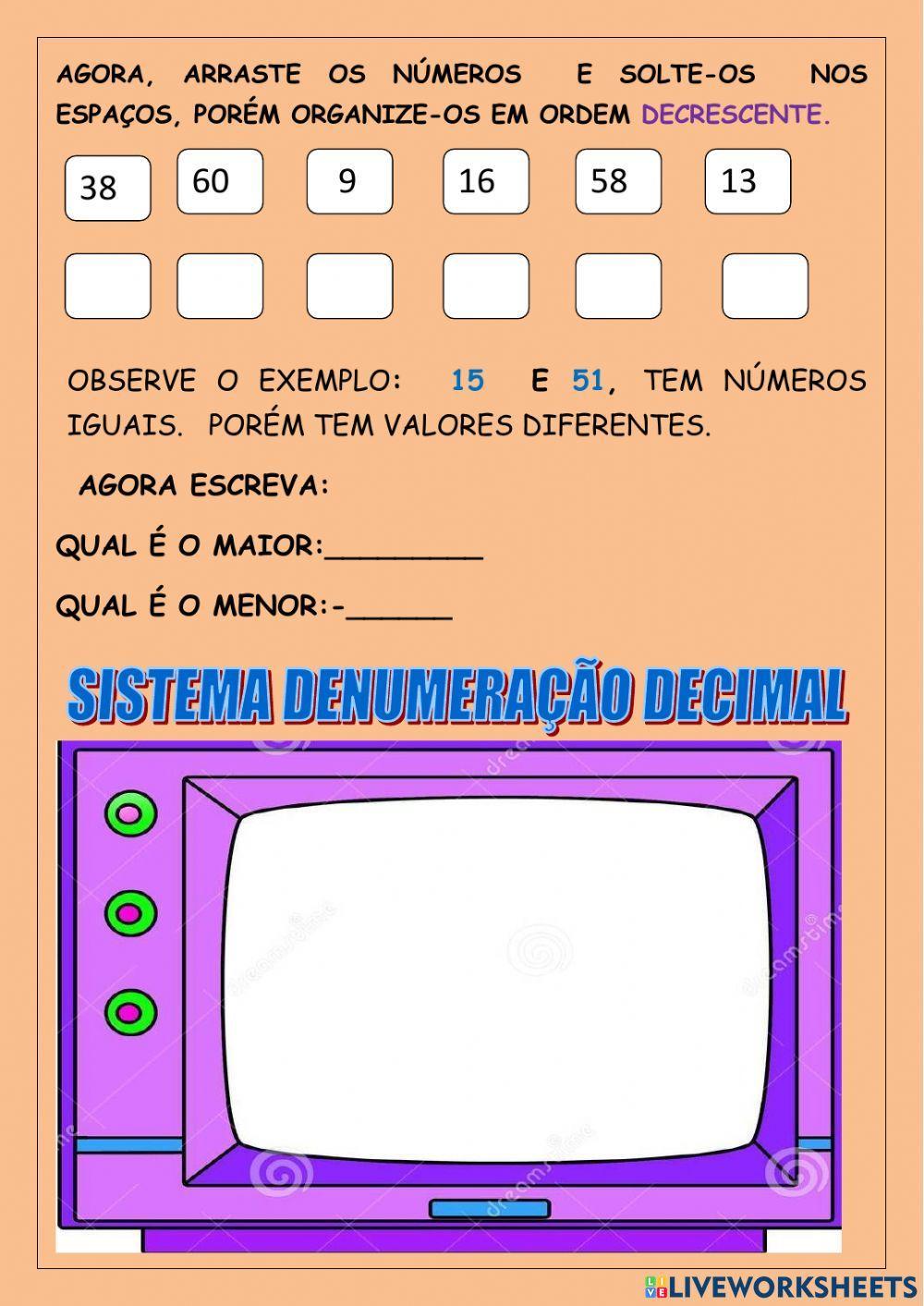 SEQUENCIA NUMÉRICA E ADIÇÃO COM MATERIAL DOURADO