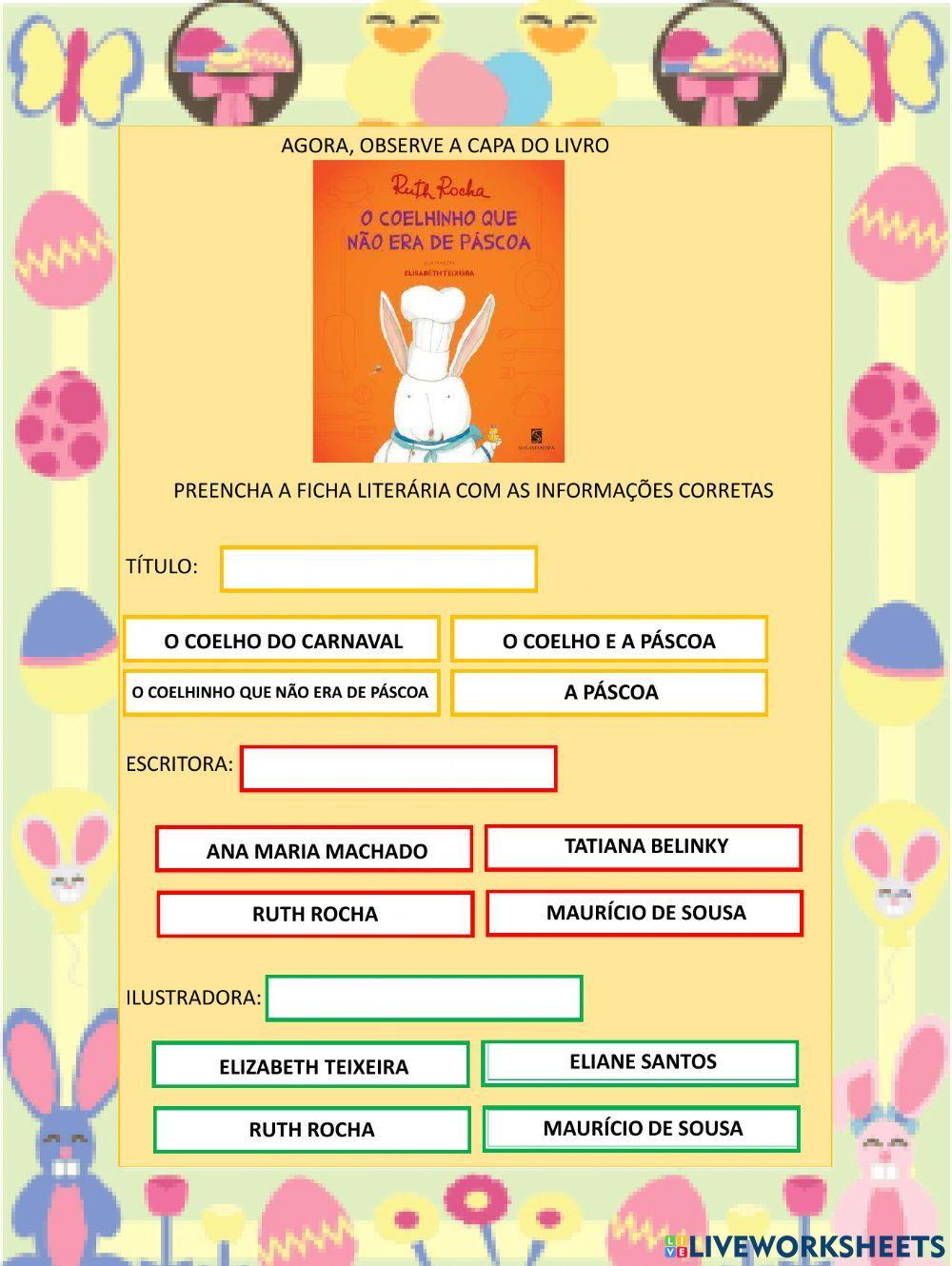 Atividade 033 - o coelho que não era de páscoa