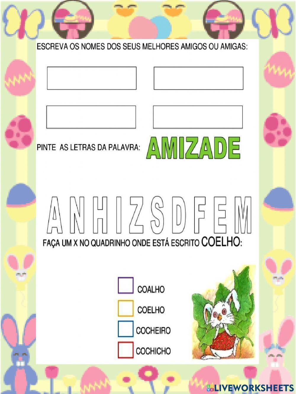 Atividade 033 - o coelho que não era de páscoa