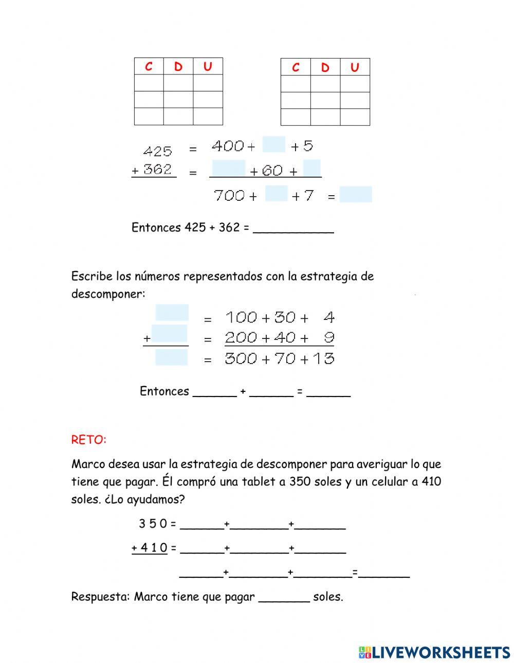 Descomponiendo números