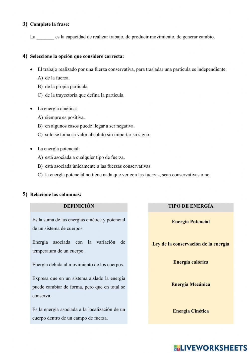 La Energía y sus Formas