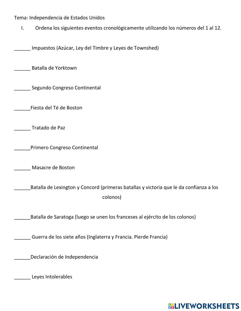 Independencia de Estados Unidos