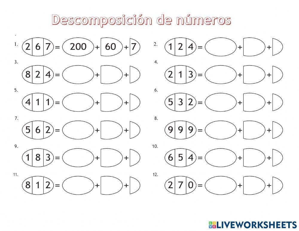 Descomposición de números