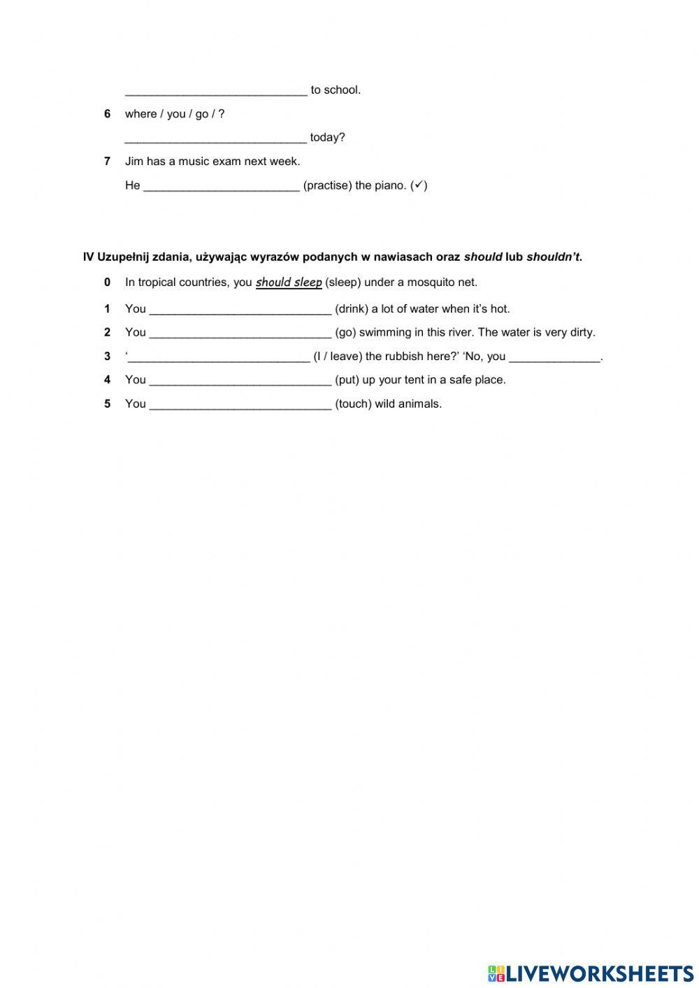 Unit 5 - english class a1+