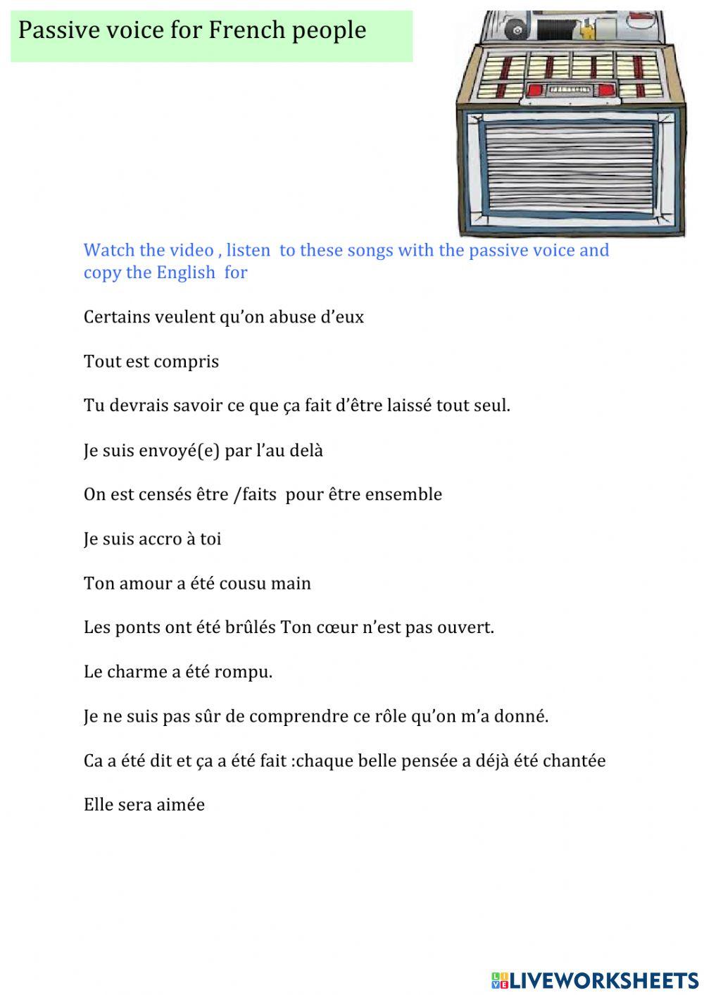 Passive voice for French students