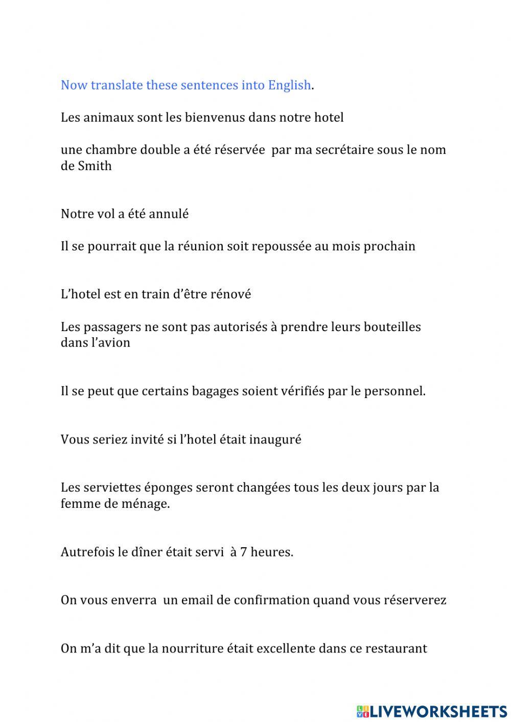 Passive voice for French students