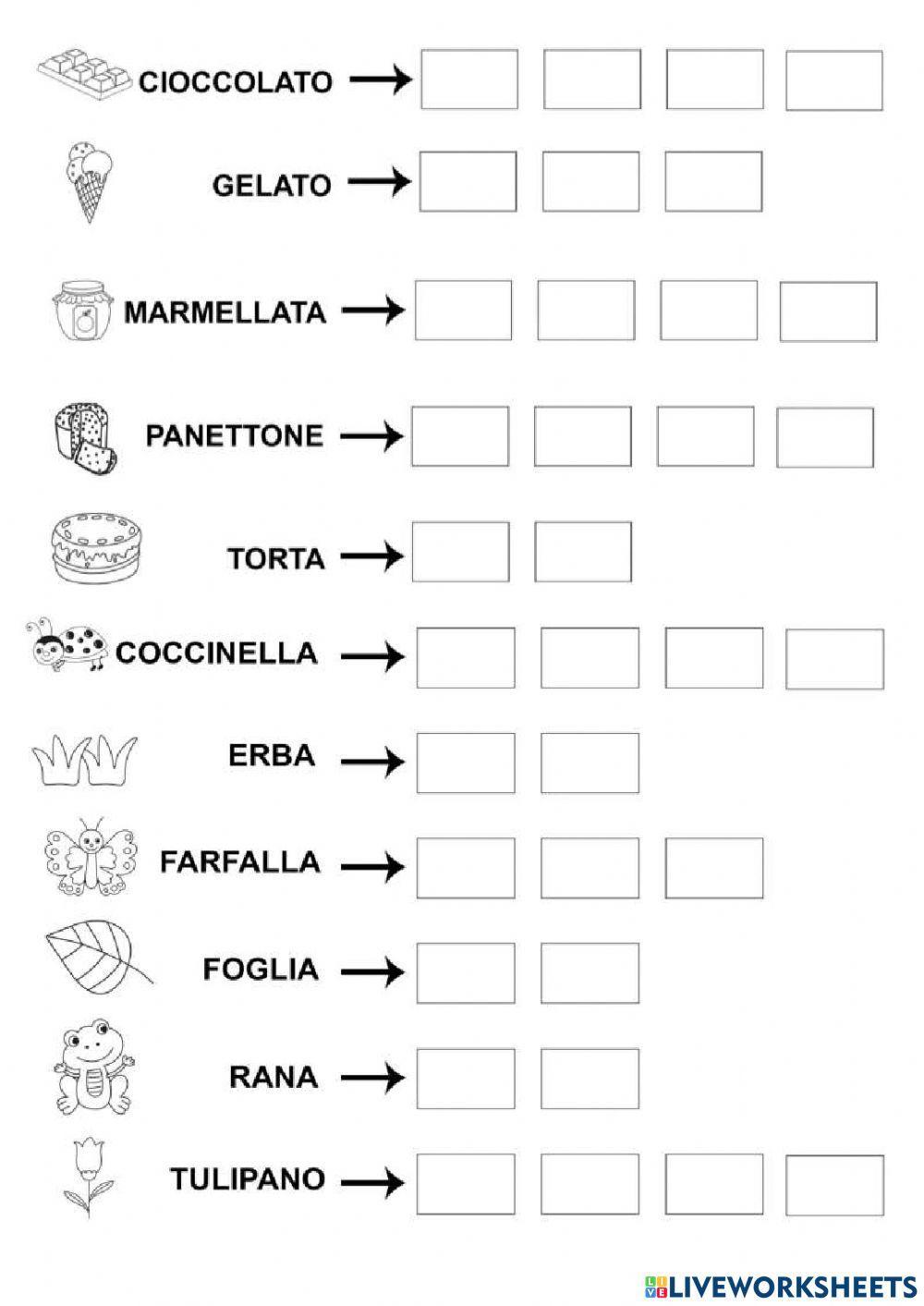 divisione in sillabe