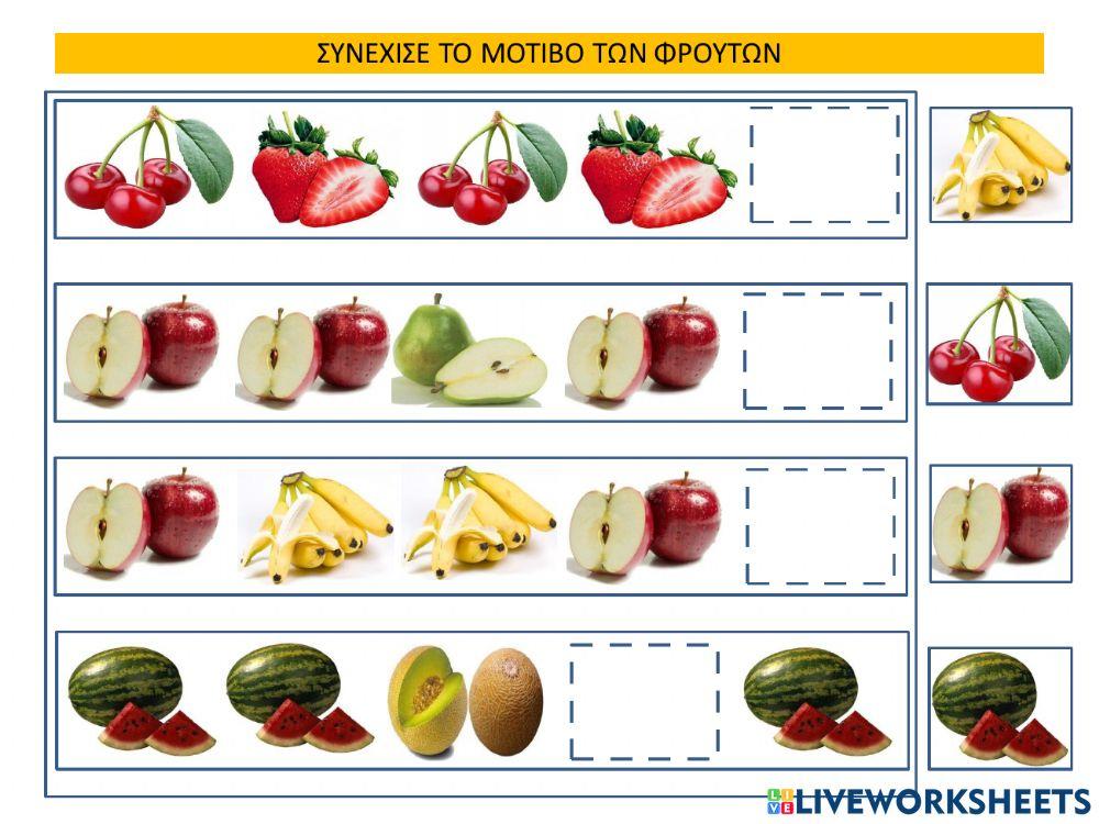 Αναπαραγωγη μοτιβου φρουτων