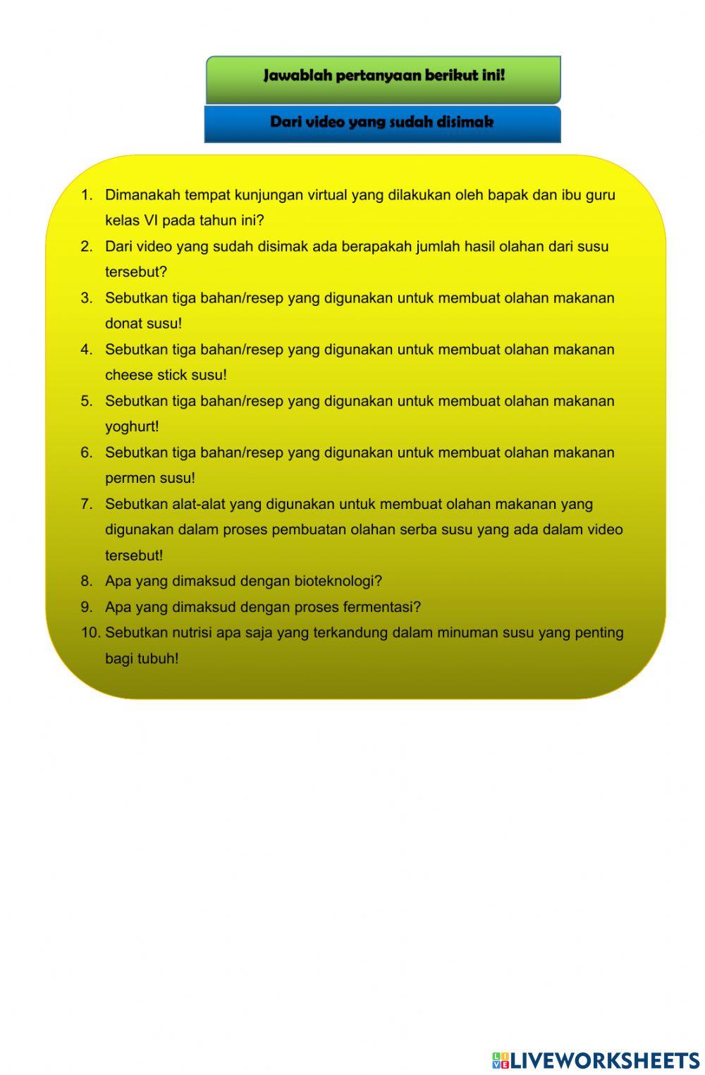 Kunjungan Virtual level VI